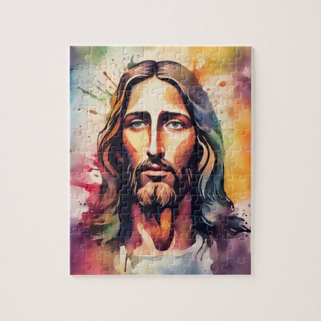 Watercolor Jesus Pussel (Vertikal)