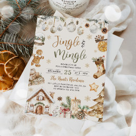 Watercolor Jingle & Mingle Christmas Party Inbjudningar