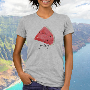 Watercolor Juicy Watermelon Wedge T Shirt