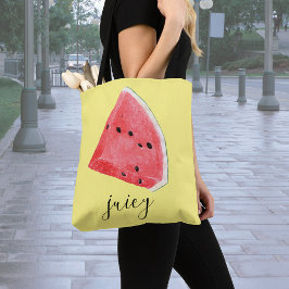 Watercolor Juicy Watermelon Wedge Tygkasse