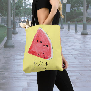 Watercolor Juicy Watermelon Wedge Tygkasse