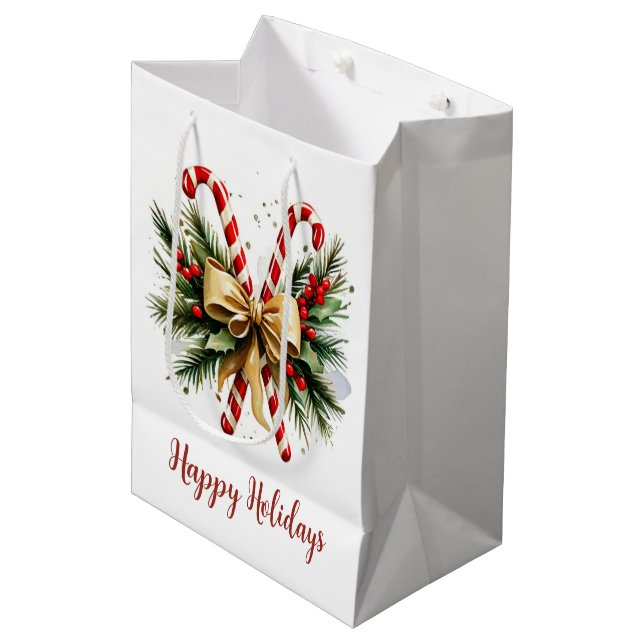 Watercolor jul Candy cane Bouquet (Framsidan Vinklad)