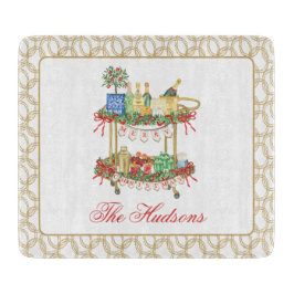 Watercolor jul Champagne Pub Cart