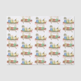 Watercolor jul Champagne Pub Cart