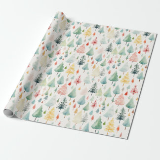 Watercolor jul Mönster Presentpapper