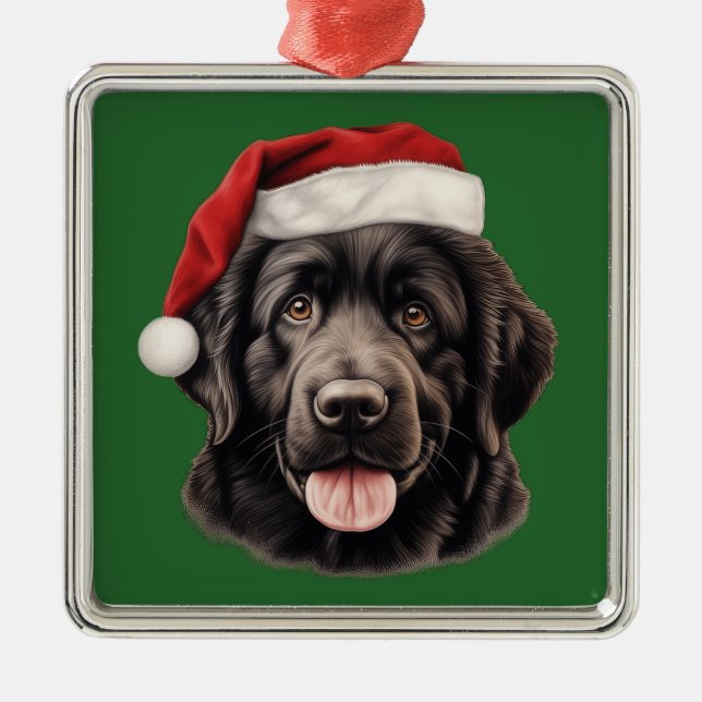 Watercolor jul Newfoundland Ornament (Framsidan)
