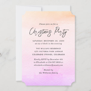 Watercolor jul Party Inbjudningar