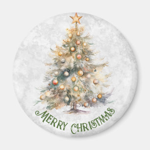 Watercolor Julgran Magnet