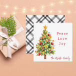 Watercolor Julgran Modern Peace Kärlek Joy Anteckningskort<br><div class="desc">Det här anteckningskortet för vattenfärgen Julgran Modern Peace Kärlek Joy Note Card ger en god tradition och modern elegans med trendiget och snyggt vattenfärgen Julgran. Den här fantastiska designen fångar julhelgens anda. Den moderna typografin "fred, kärlek, glädje" är ett enkelt och contemporary julbudskap. Det här anteckningskortet är perfektens blandning av...</div>