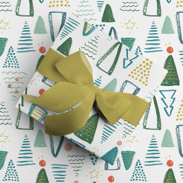 Watercolor Julgran Presentpapper