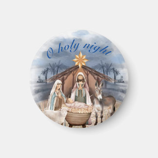 Watercolor-jultomatistscen Magnet