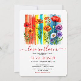 Watercolor Kärlek i Möhippan bloom Wildblomma Julkort