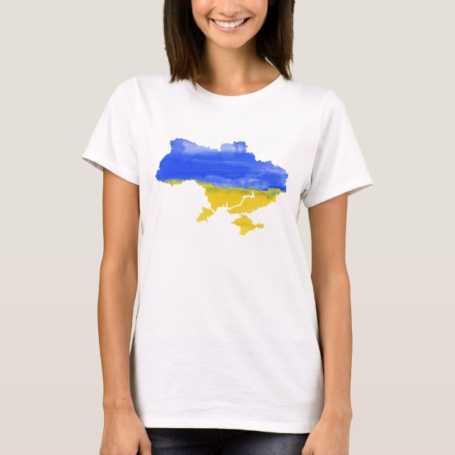 Watercolor karta t shirt (Framsida)