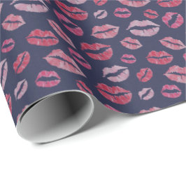 Watercolor Kisses Gift Wrap Presentpapper