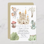 Watercolor Knight Dragon Castle Boy Birthday Inbjudningar<br><div class="desc">Watercolor Knight Dragon Castle Boy Birthday</div>