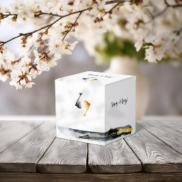 Watercolor Koi Fish Bröllop Presentaskar