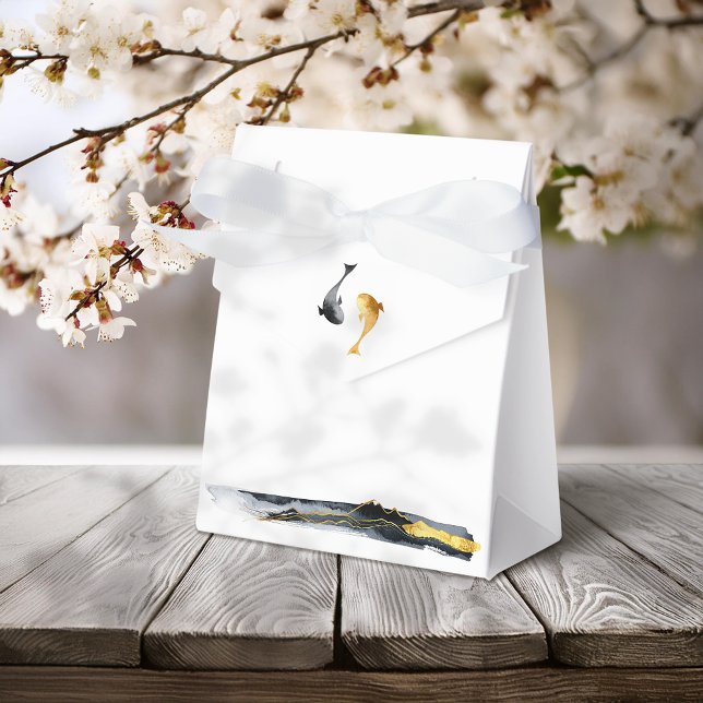 Watercolor Koi Fish Bröllop Presentaskar (Skapare uppladdad)