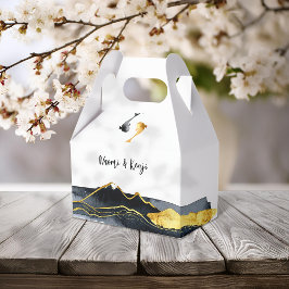 Watercolor Koi Fish Bröllop Presentaskar