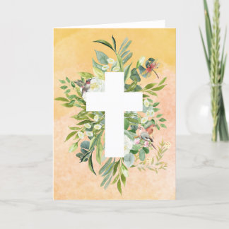 Watercolor Kor Blank Christian Card valfritt Tillf Tack Kort
