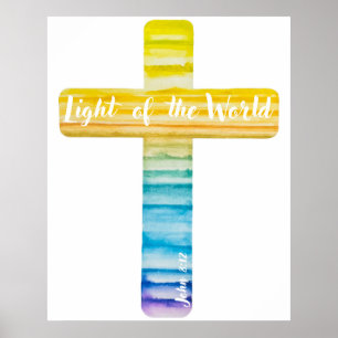 Watercolor Kor/Christian Art/fredlig Poster