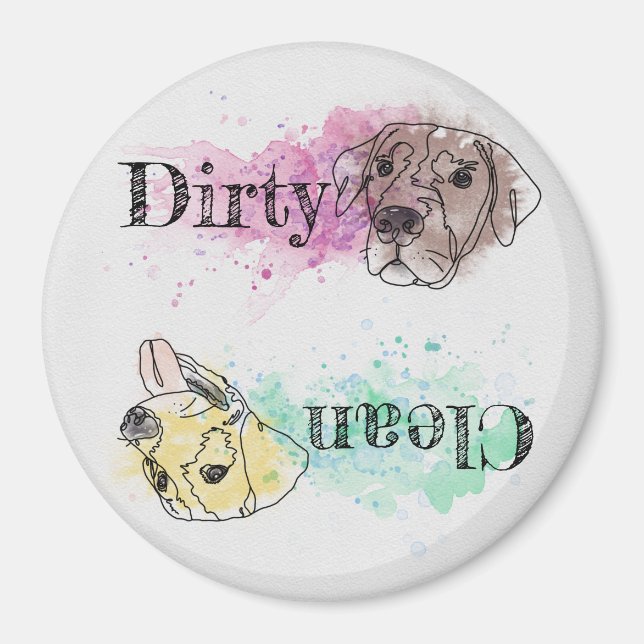 Watercolor Labrador Retriever dishwasher magnet (Framsidan)