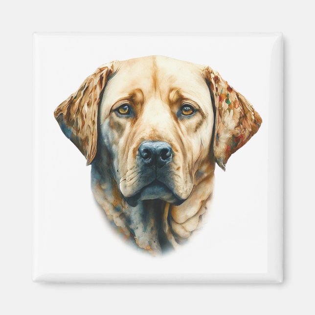 Watercolor Labrador Retriever Magnet (Framsidan)