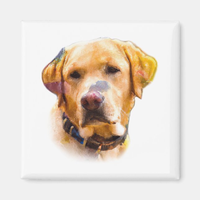 Watercolor Labrador Retriever Magnet (Framsidan)