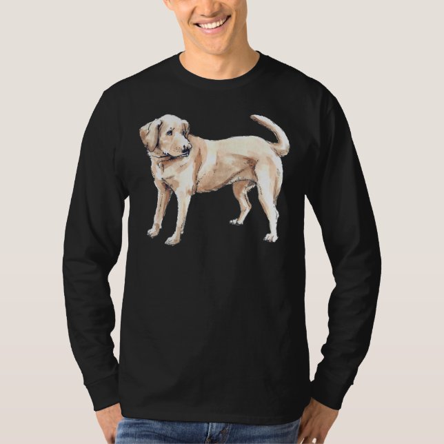 Watercolor Labrador Retriever T Shirt (Framsida)