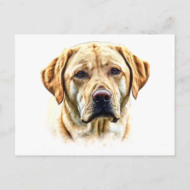 Watercolor Labrador Retriever Vykort (Framsida)