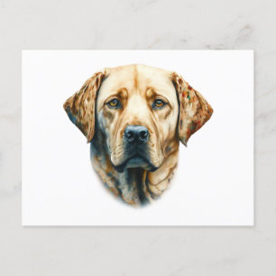 Watercolor Labrador Retriever Vykort