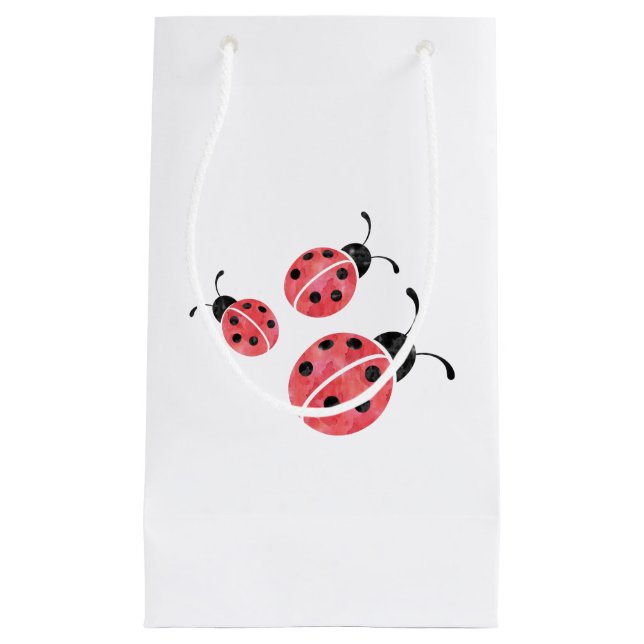 Watercolor Ladybug Gift Bag (Framsidan)