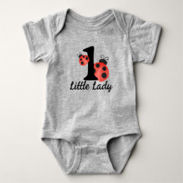 Watercolor Ladybug Little Dam Birthday Bodydräkt T Shirt
