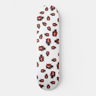 Watercolor Ladybugs Mönster Mini Skateboard Bräda 18,5 Cm
