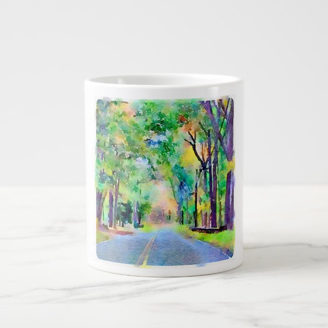Watercolor Land Mugg Jumbo Mugg (Framsidan)