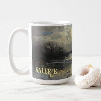 Watercolor Landscape Custom Name Mug Kaffemugg