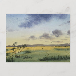 watercolor Landscape Painting  Vykort