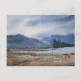 Watercolor Landscape Painting  Vykort