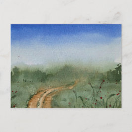 Watercolor Landscape Painting  Vykort