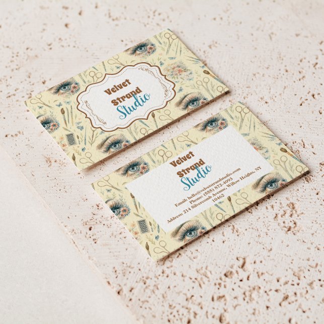 Watercolor Lash Artist Floral Beauty Studio Visitkort (Skapare uppladdad)