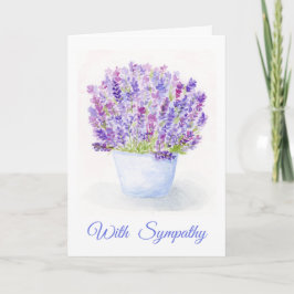 Watercolor Lavendel Blommig Växt SYMPATI Kort
