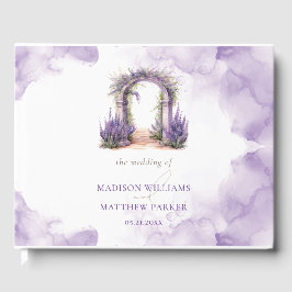 Watercolor Lavender Arch Garden Wedding Gästböcker