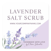 Watercolor Lavender Blommigt Salt SCrub