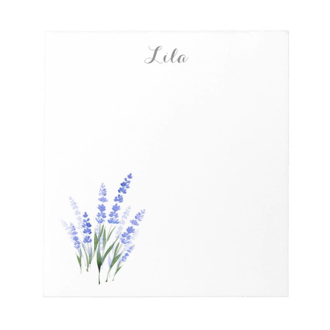 Watercolor Lavender Bouquet Anteckningsblock (Framsida)