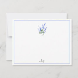 Watercolor Lavender Bouquet Anteckningskort