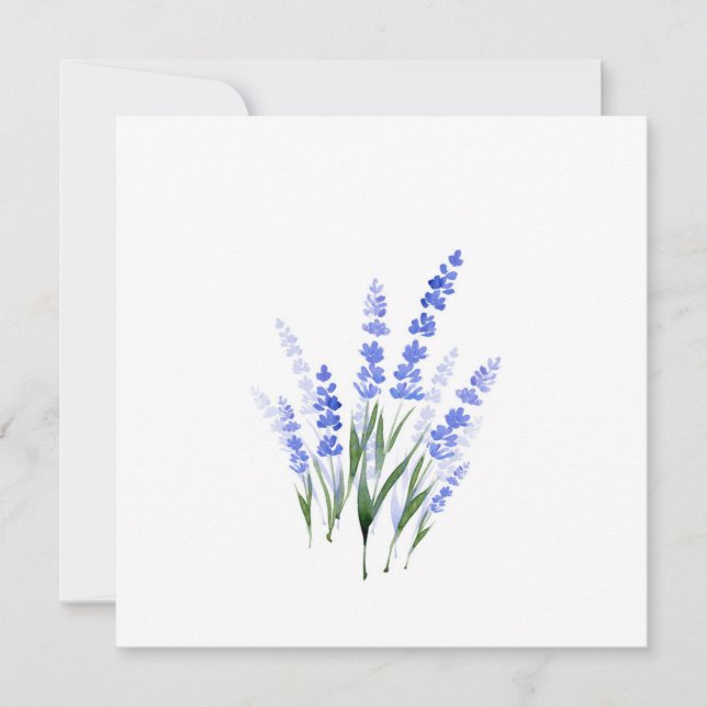 Watercolor Lavender Bouquet Anteckningskort (Framsida)