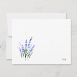 Watercolor Lavender Bouquet Anteckningskort
