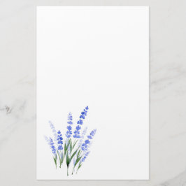 Watercolor Lavender Bouquet Brevpapper