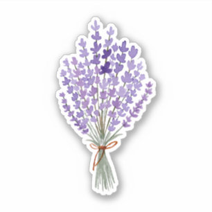 Watercolor Lavender Bouquet Klistermärken