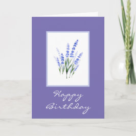 Watercolor Lavender Bouquet Kort