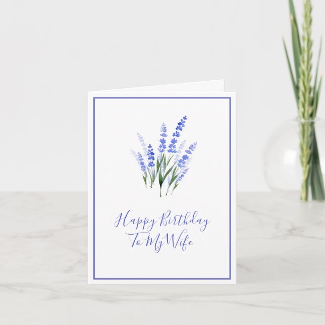 Watercolor Lavender Bouquet Kort (Framsida)